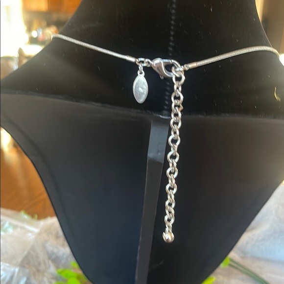 Chico's Black and Gold Statement Necklace with Bold Pendant - Picture 6 of 7